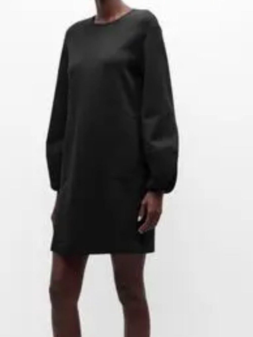 Emporio Armani Blouson Sleeve Double Jersey Mini Dress Black Size 40 US 8-10